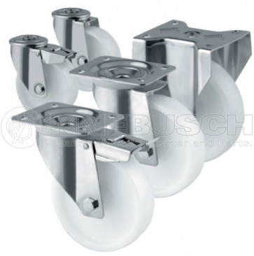 Edelstahl-Transportgeräte-Bockrolle B41/NYM/200/7/P4