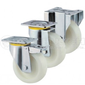 Schwerlast-Lenkrolle mit Totalfeststeller LTF50/NYS/125/5/P4